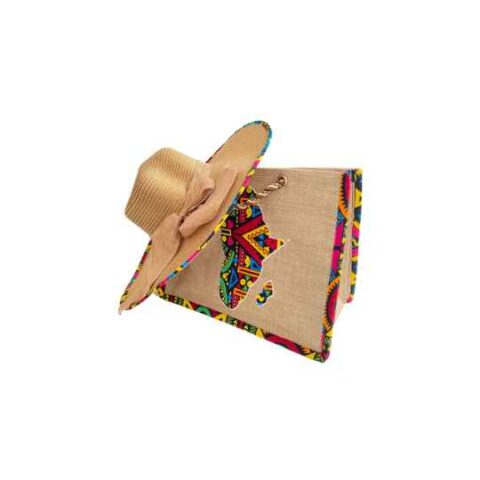 Sac et chapeau avec nœud.