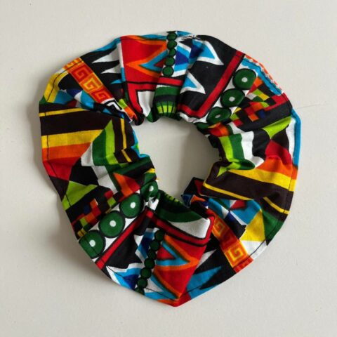 Chouchou XL en wax – Accessoire cheveux africain élastique